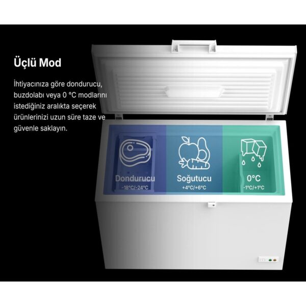 Tecna Dual 600 Lt Sandık Tipi Derin Dondurucu 6573 C Enerji Sınıfı Statik Soğutma ve Düşük Enerji Tüketimi