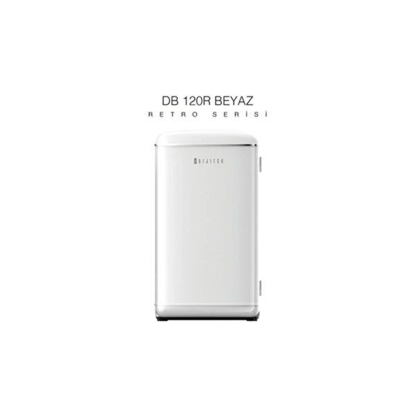 Dijitsu DB120RWH E 93 lt Statik Retro Beyaz Buzdolabı Mekanik Kontrol Paneli ile
