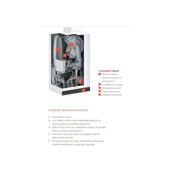 Viessmann Vitodens Trend 19KW Yoğuşmalı Kombi Bacalı Yüksek Verimlilik ve Isıtma Tekniği