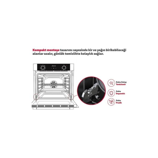 0+3 Fonksiyon Dijital Gri Powerturbo 3’lü Ankastre Set (Fırın+Ocak+Davlumbaz)
