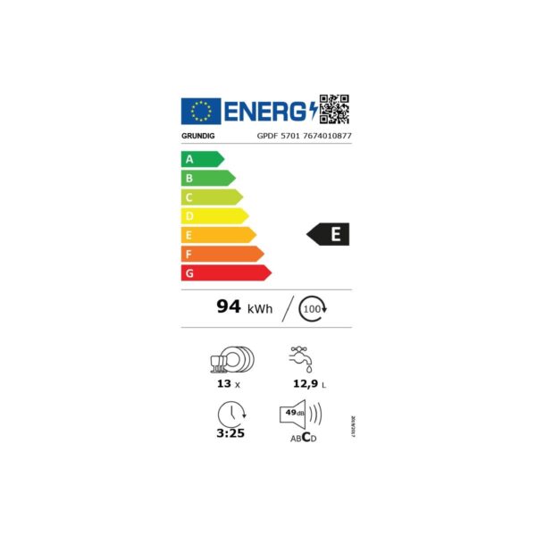 Grundig Gpdf 5701 5 Programlı Bulaşık Makinesi