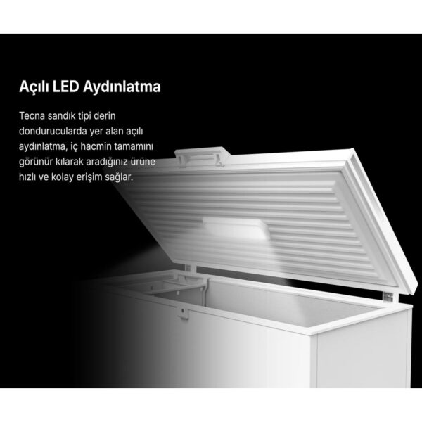Tecna Tye 4407 Dual Sandık Tipi 407 lt Derin Dondurucu E Enerji Sınıfı Statik Tasarım