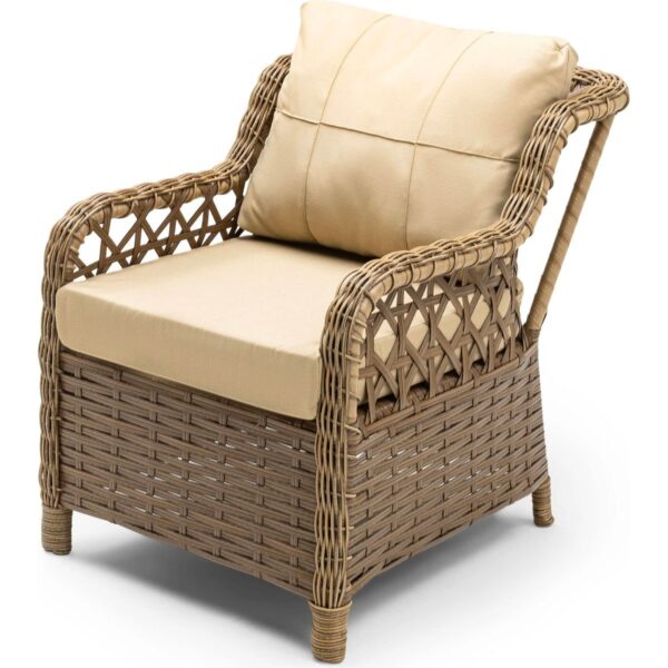 Hier Zen Rattan Puflu Bahçe Balkon Mobilyası