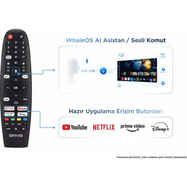 Onvo 40VQ80F2FA 40” 102 Ekran Uydu Alıcılı Full HD WhaleOS QLED TV