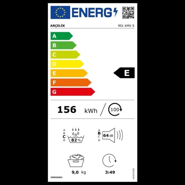 Arçelik 901 KMX S 9 Kg Kurutma Makinesi