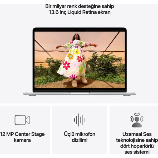 Apple MacBook Air M5 16GB 512GB SSD macOS 13″ Taşınabilir Bilgisayar Gümüş MDH74TU/A